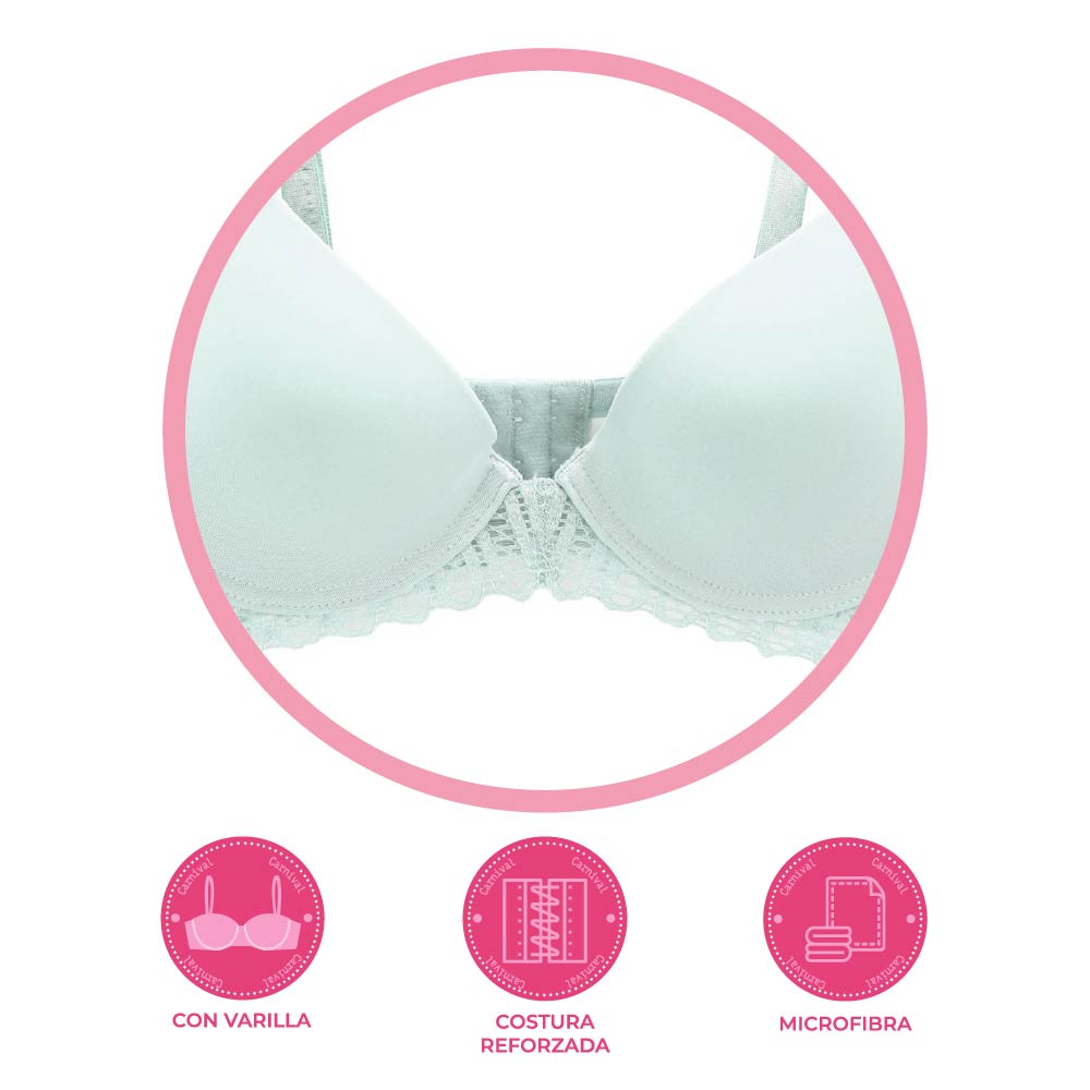 Brasier coordinable con detalles de encaje 24980 Carnival