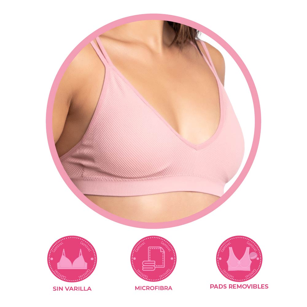 Top coordinable rosa con tirantes dobles 25000 Carnival Carnival