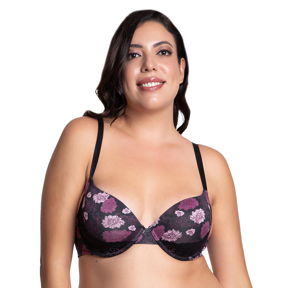 Brasier talla extra estampado con detalles de encaje 25089 Carnival