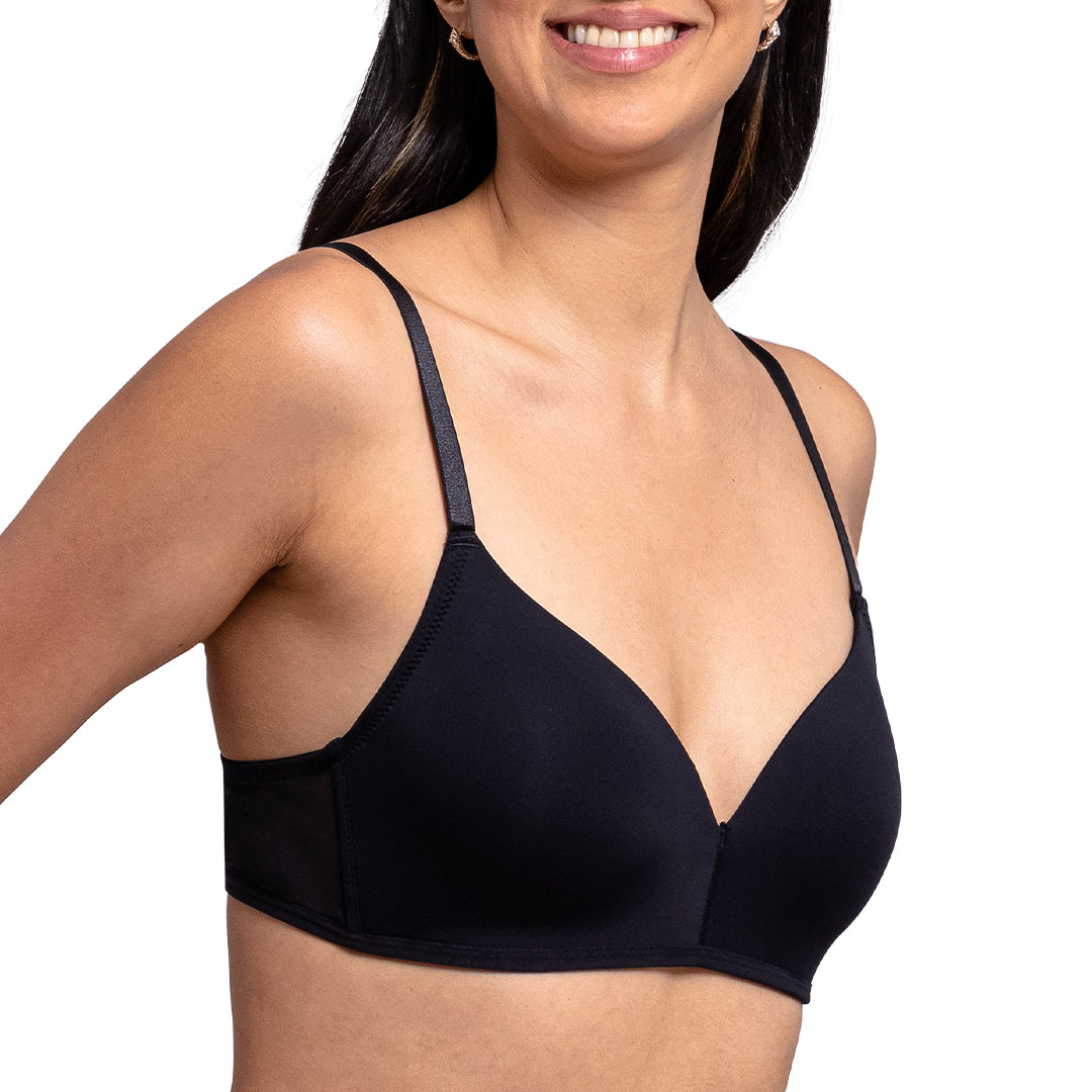 Brasier negro sin varilla con tirantes para espalda cruzada 25166 Carnival