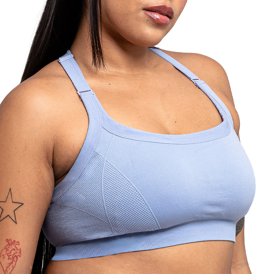Top deportivo de espalda cruzada con pads removibles 25178F Fashion