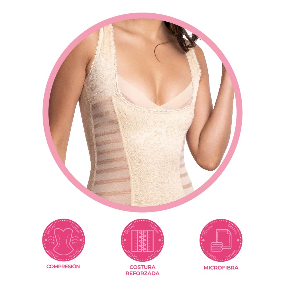 Open-bust bodysuit with crotch clasp 3309 Lady Carnival