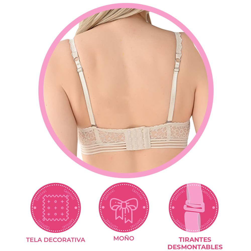 Brasier coordinable con copa strapless 24347 Lady Carnival