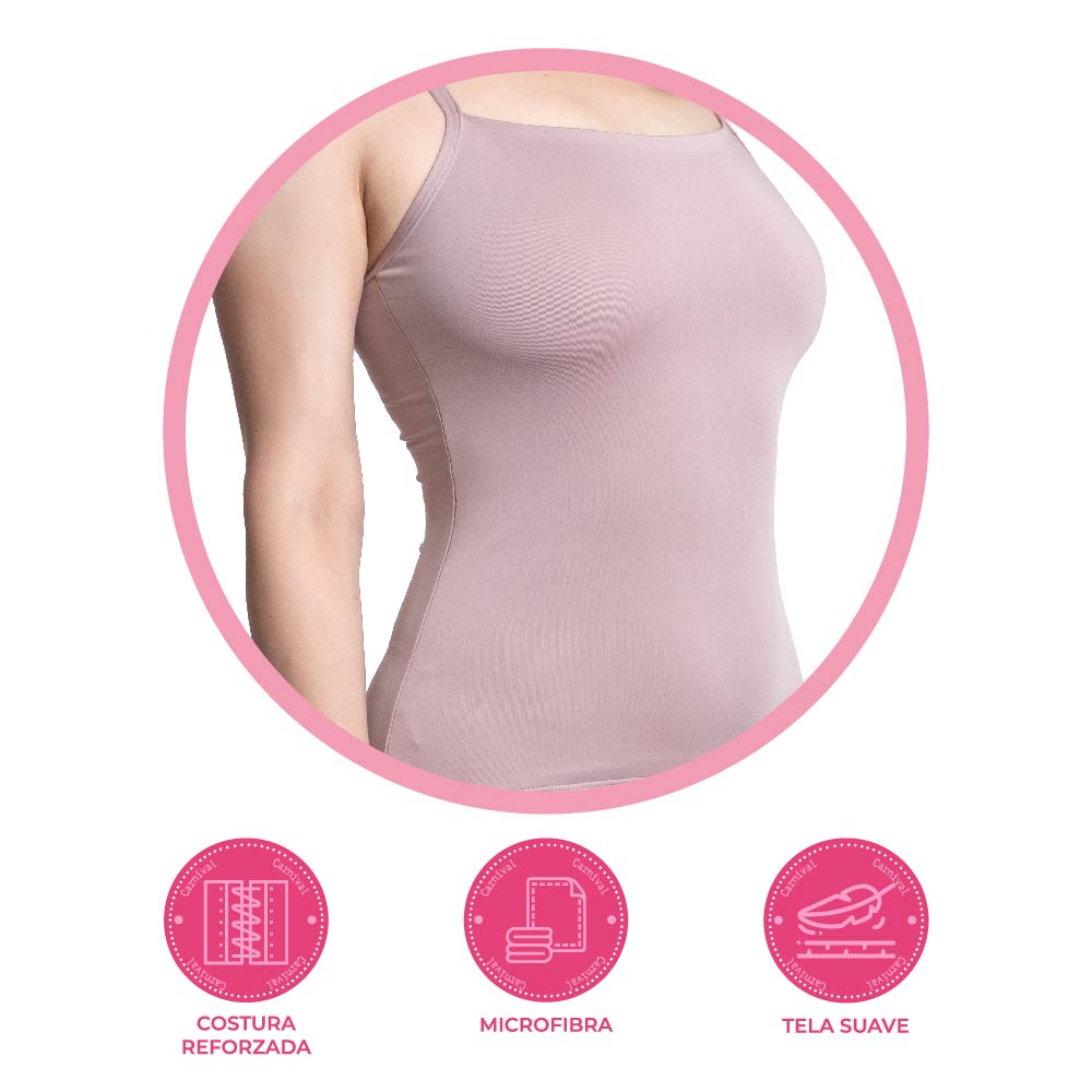 Camiseta básica con tirantes ajustables 4413 malva Carnival