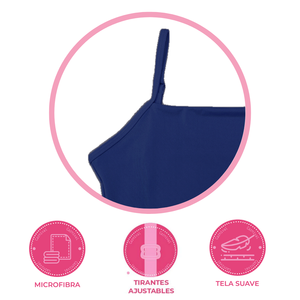 Camiseta básica con tirantes ajustables azul 4413 Carnival