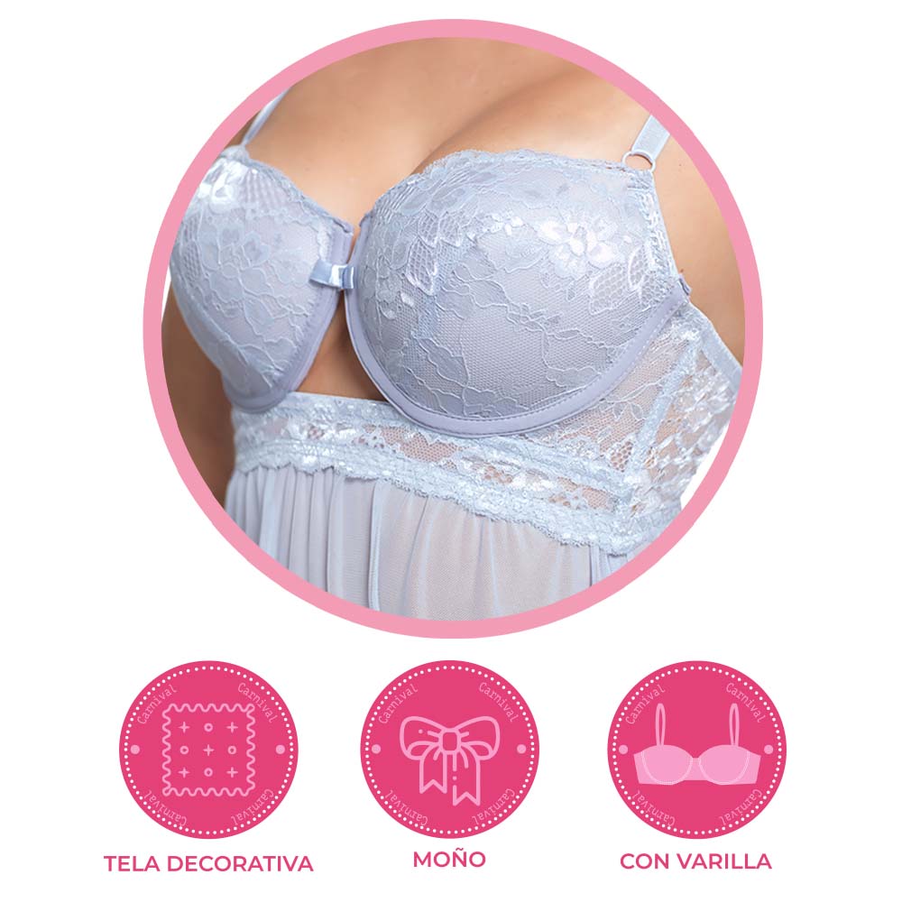 Baby doll con encaje 4741 Lady Carnival Carnival Lenceria