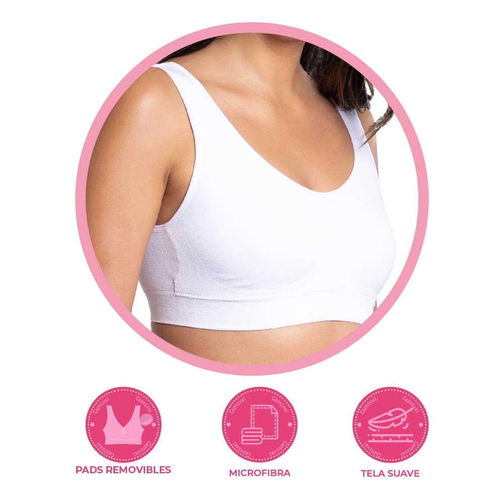 Top blanco seamless con pads removibles 4994 Carnival Carnival