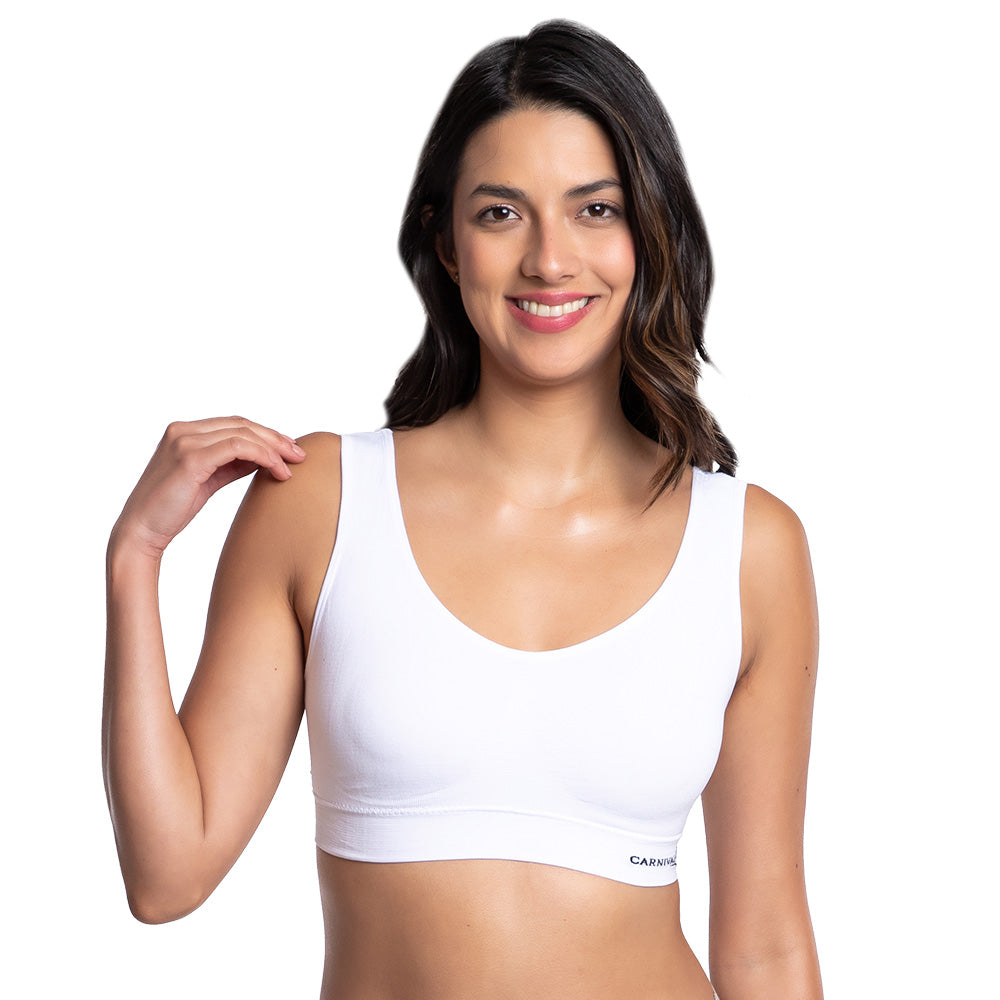 Seamless microfiber top with removable pads 4994 Carnival