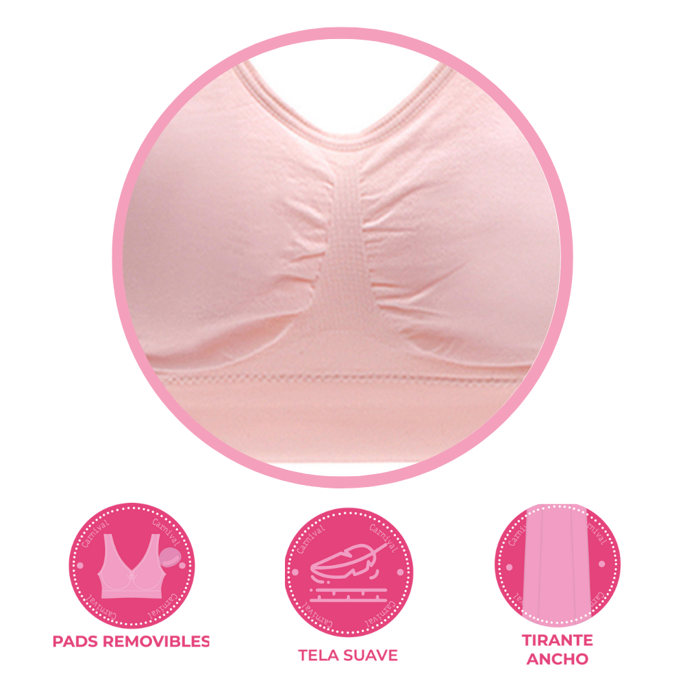 Top rosa seamless con pads removibles 4994 Carnival Carnival