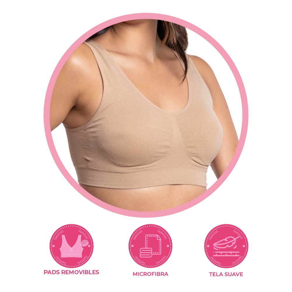 Top de microfibra seamless con pads removibles 5350 Carnival