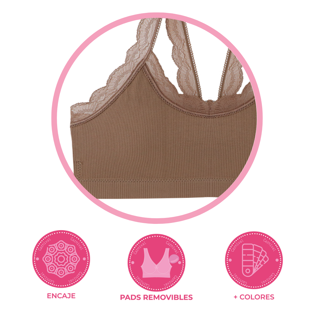 Top seamless con detalles de encaje  5363 Teens Carnival Lenceria