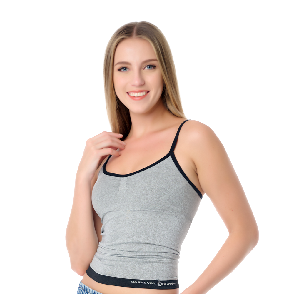 Camiseta control con tirantes ajustables sin costuras gris 5365 Teens Carnival