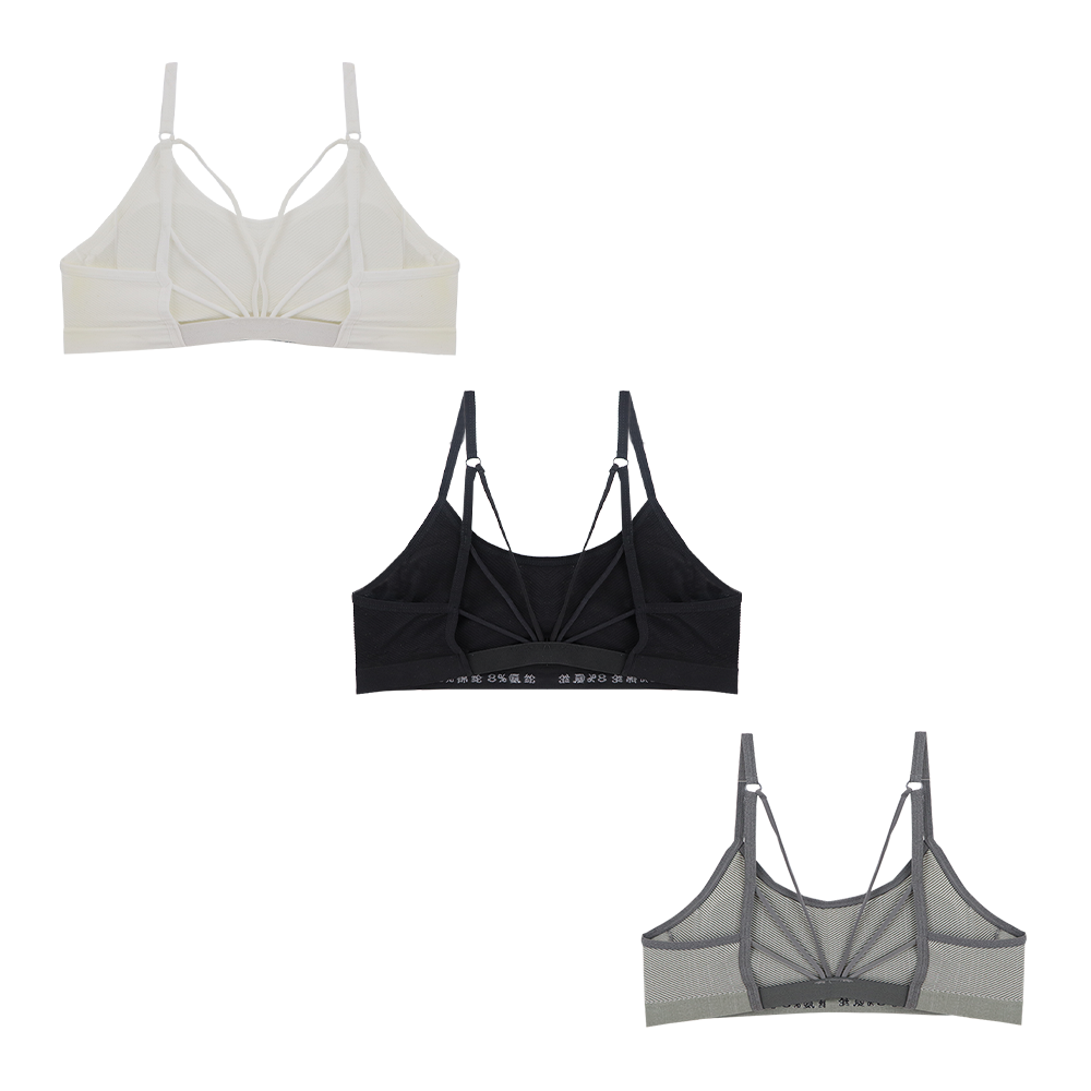 Set de 3 top con almohadillas removibles TP5370 Carnival Carnival Lenceria