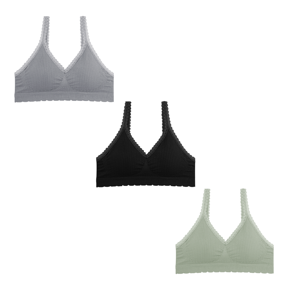 Set de 3 top con almohadillas removibles TP5374 002 Carnival Carnival Lenceria