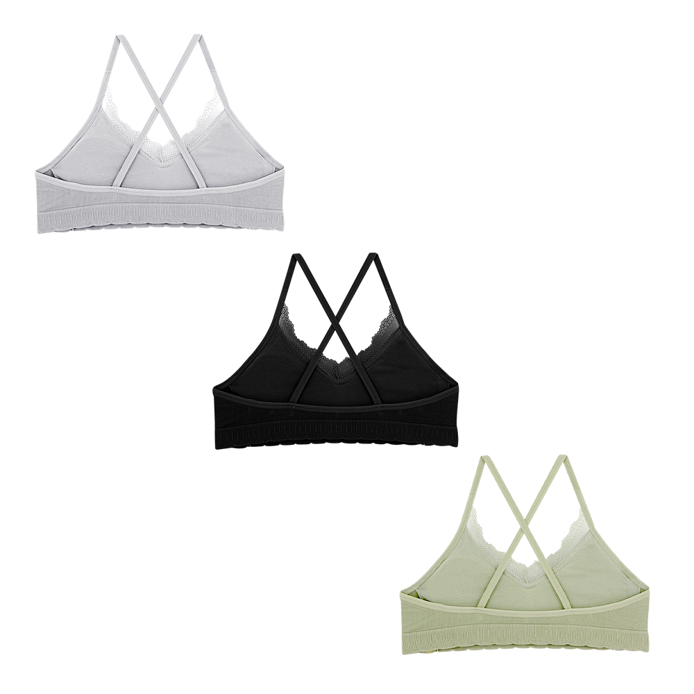 Set de 3 top con almohadillas removibles TP5376 Carnival Carnival Lenceria