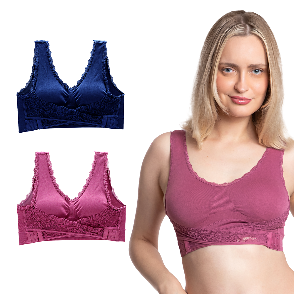 Set de 2 tops seamless con detalles de encaje 5407 Carnival Fashion Carnival