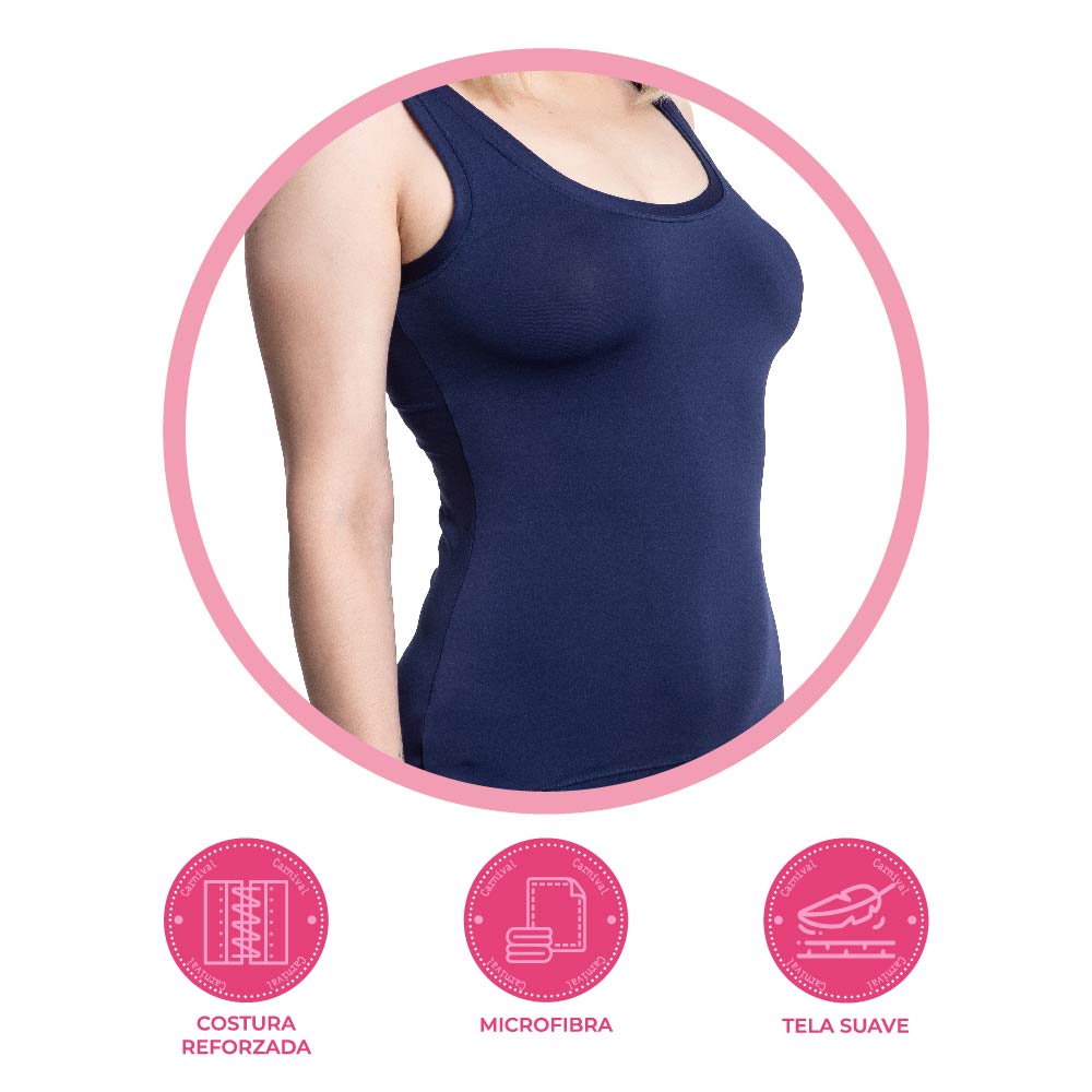Camiseta reversible con tirantes anchos azul 5409 Carnival