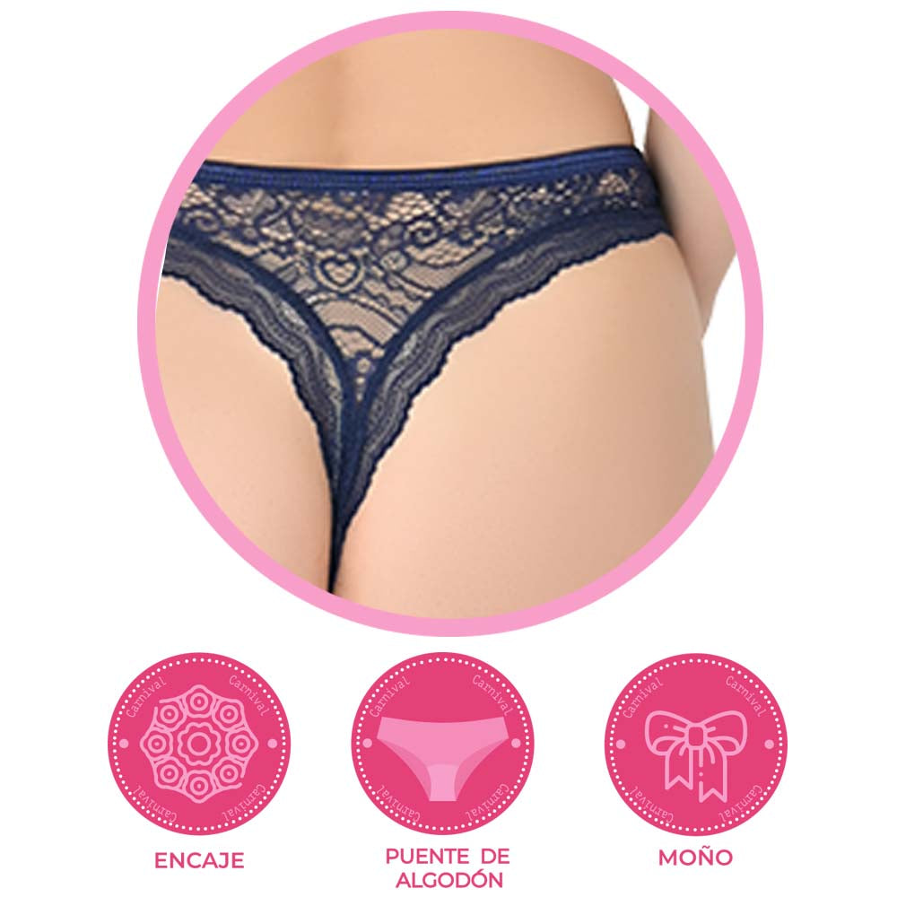 Tanga coordinable con detalles de encaje 64359 Lady Carnival Carnival