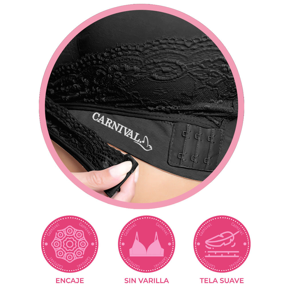 Top seamless con aplicación de encaje 5362 Carnival Carnival Lenceria