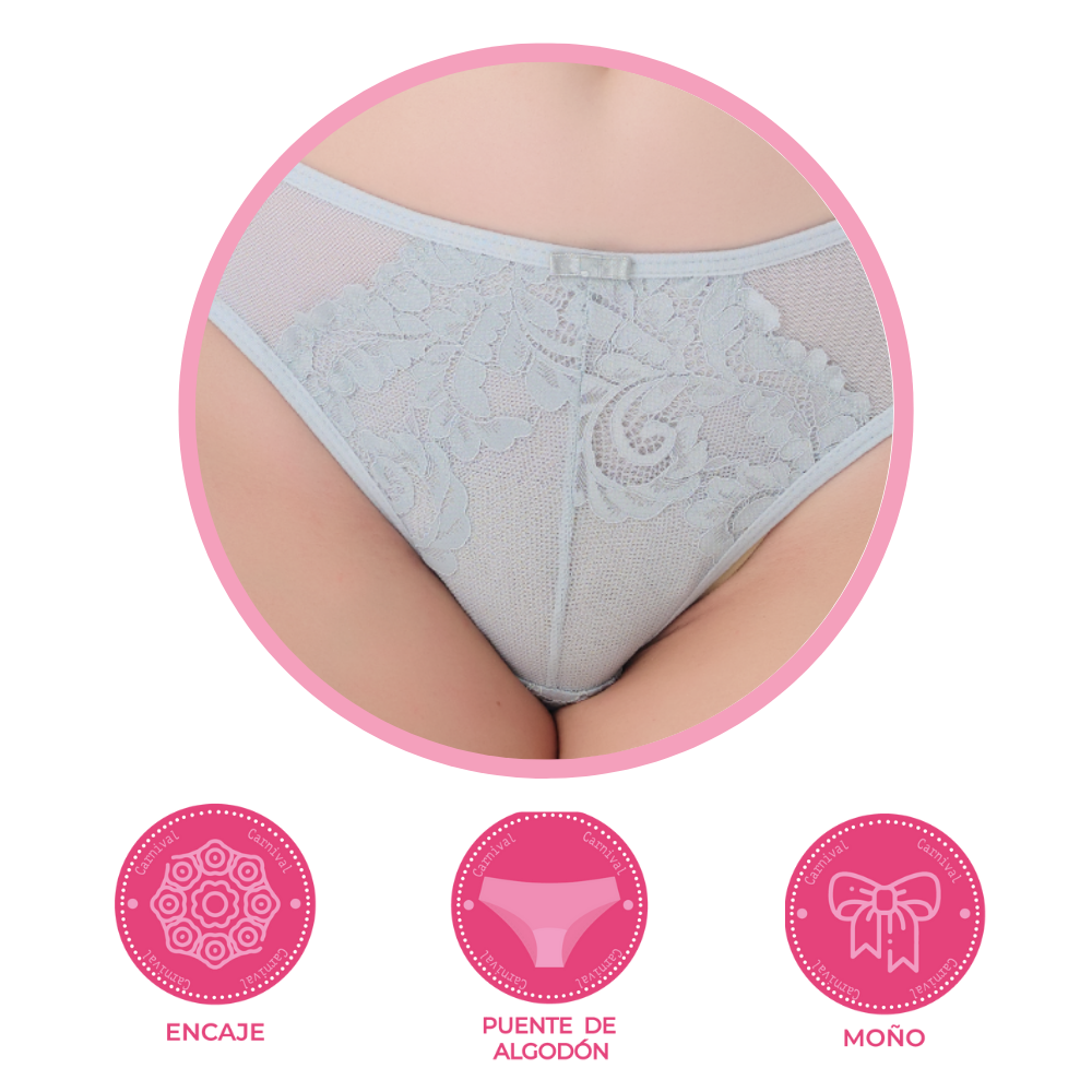 Tanga coordinable con detalles de mesh 73938 Lady Carnival Carnival