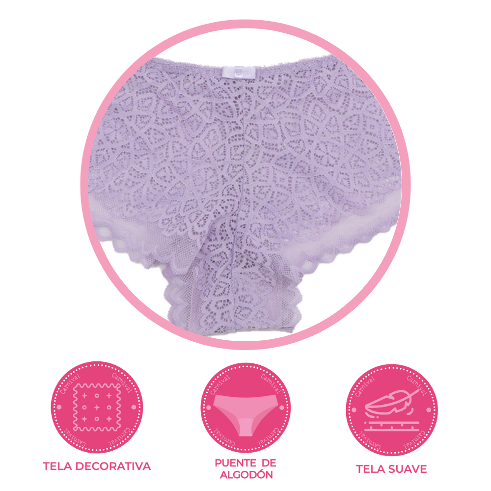 Coordinating panty with lilac lace details 73917 Carnival