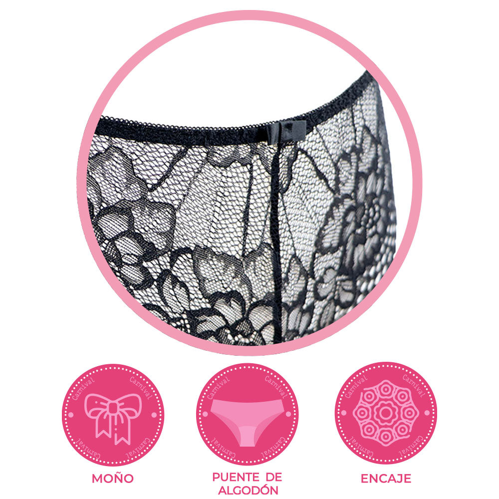 Pantie coordinable con encaje 73984 Lady Carnival Carnival