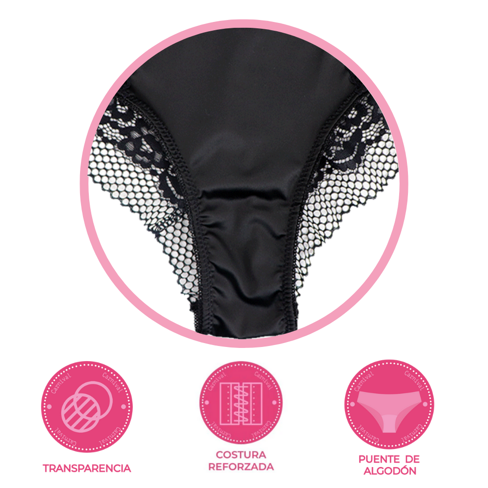 Panty coordinable con detalles de encaje 73986 Lady Carnival