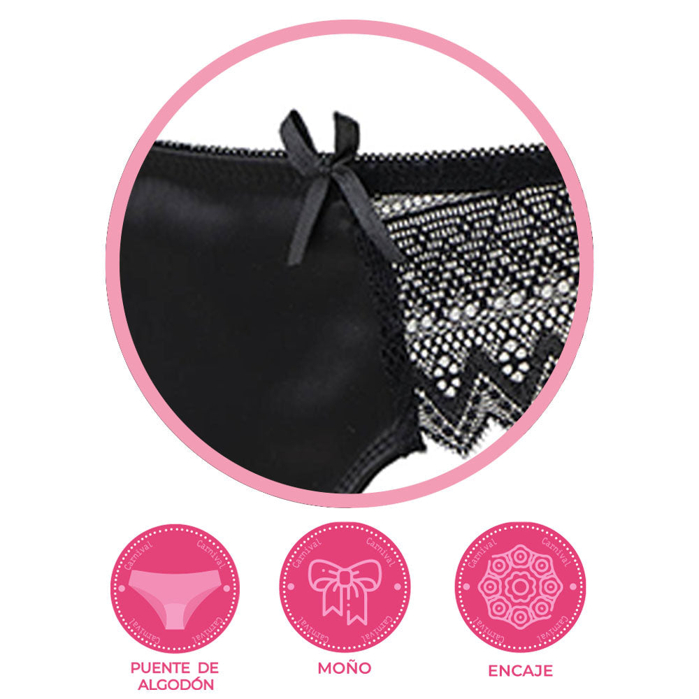 Pantie coordinable con encaje 73988 Lady Carnival Carnival