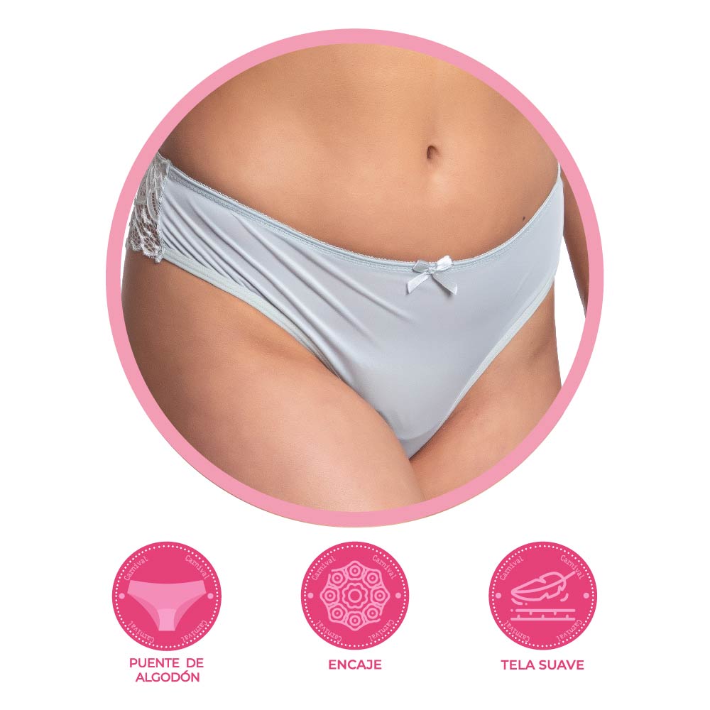 Panty coordinable menta con detalle de encaje 74030 Carnival Carnival