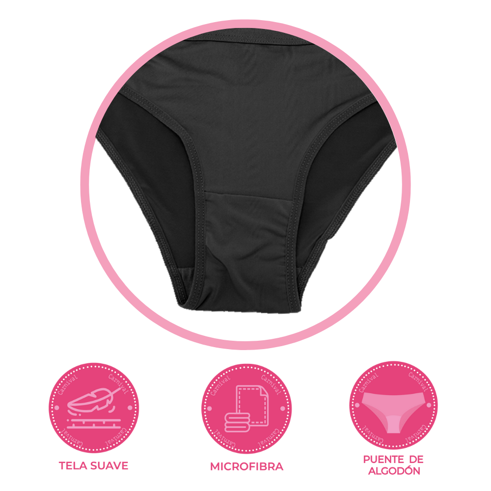 Panty coordinable de corte hipster con puente de algodón negro 74179 Lady Carnival Carnival