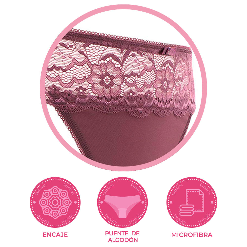 Pantie coordinable con encaje 74228 Lady Carnival Carnival