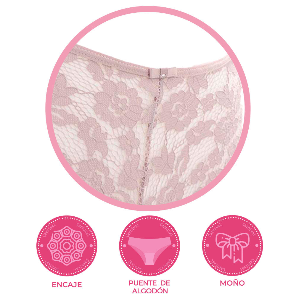Pantie coordinable con detalles de encaje 74231 Lady Carnival Carnival