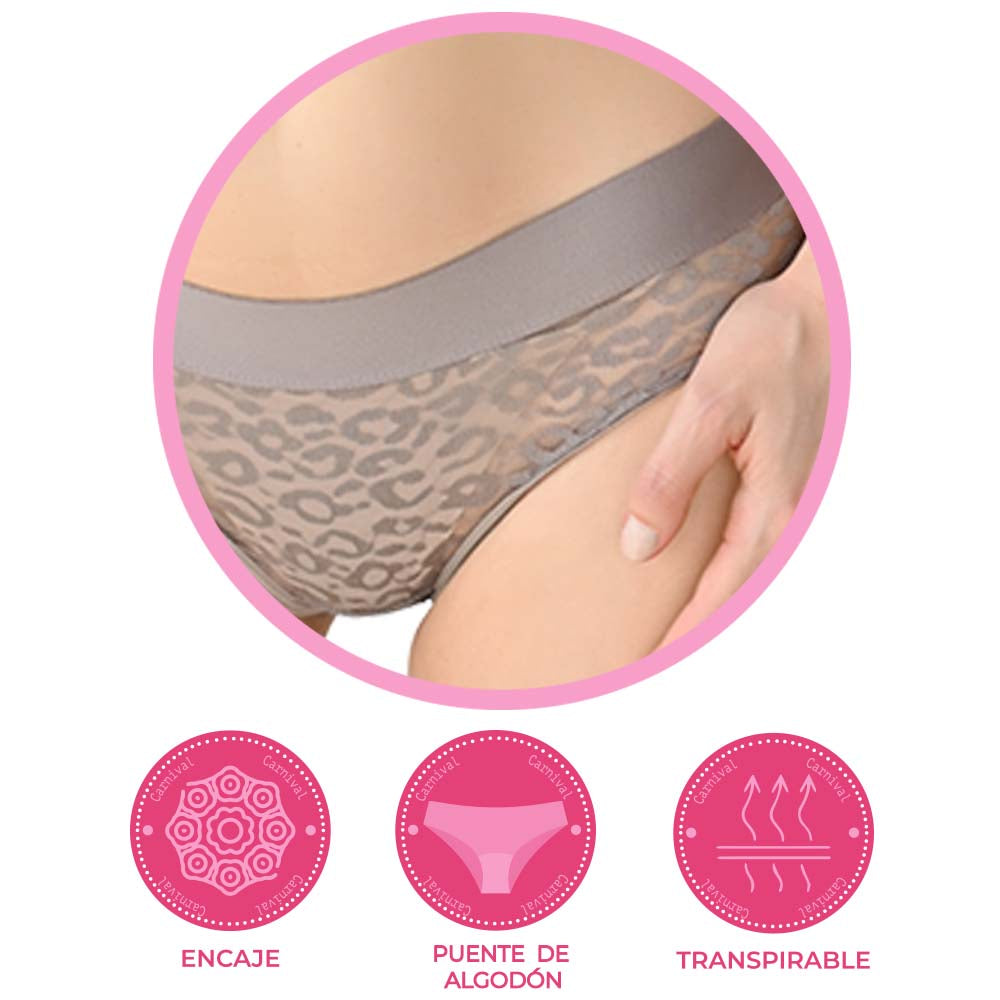 Pantie coordinable estampado animal print 74346 Lady Carnival