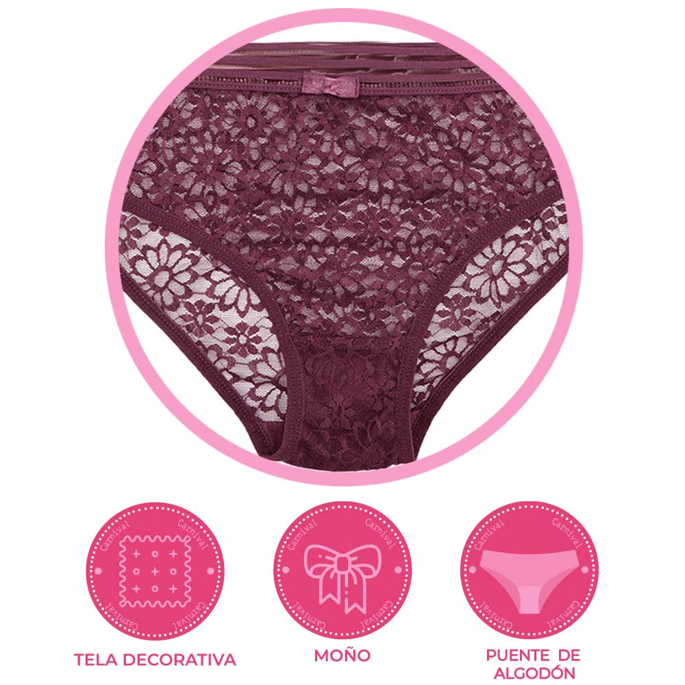 Pantie coordinable con detalles de encaje 74347 Lady Carnival Carnival