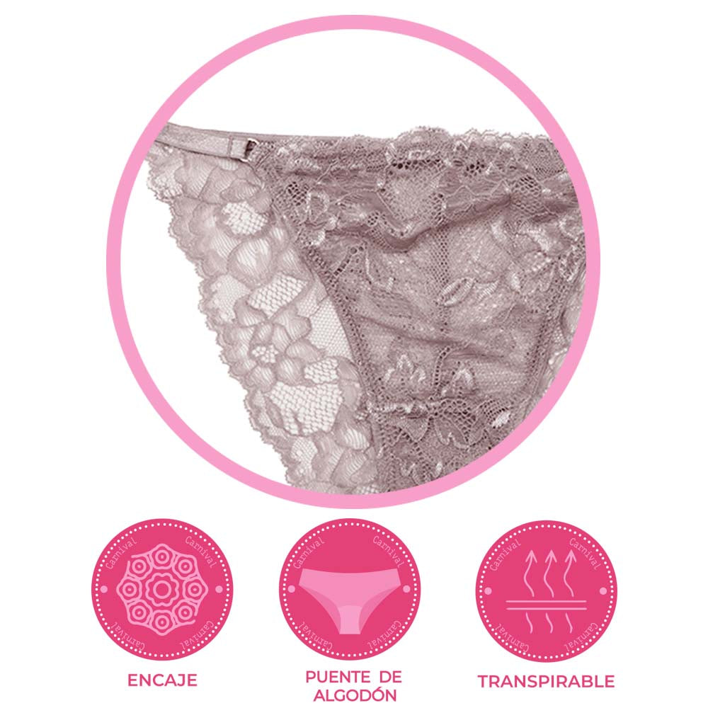 Pantie coordinable con detalles de encaje 74348 Lady Carnival Carnival