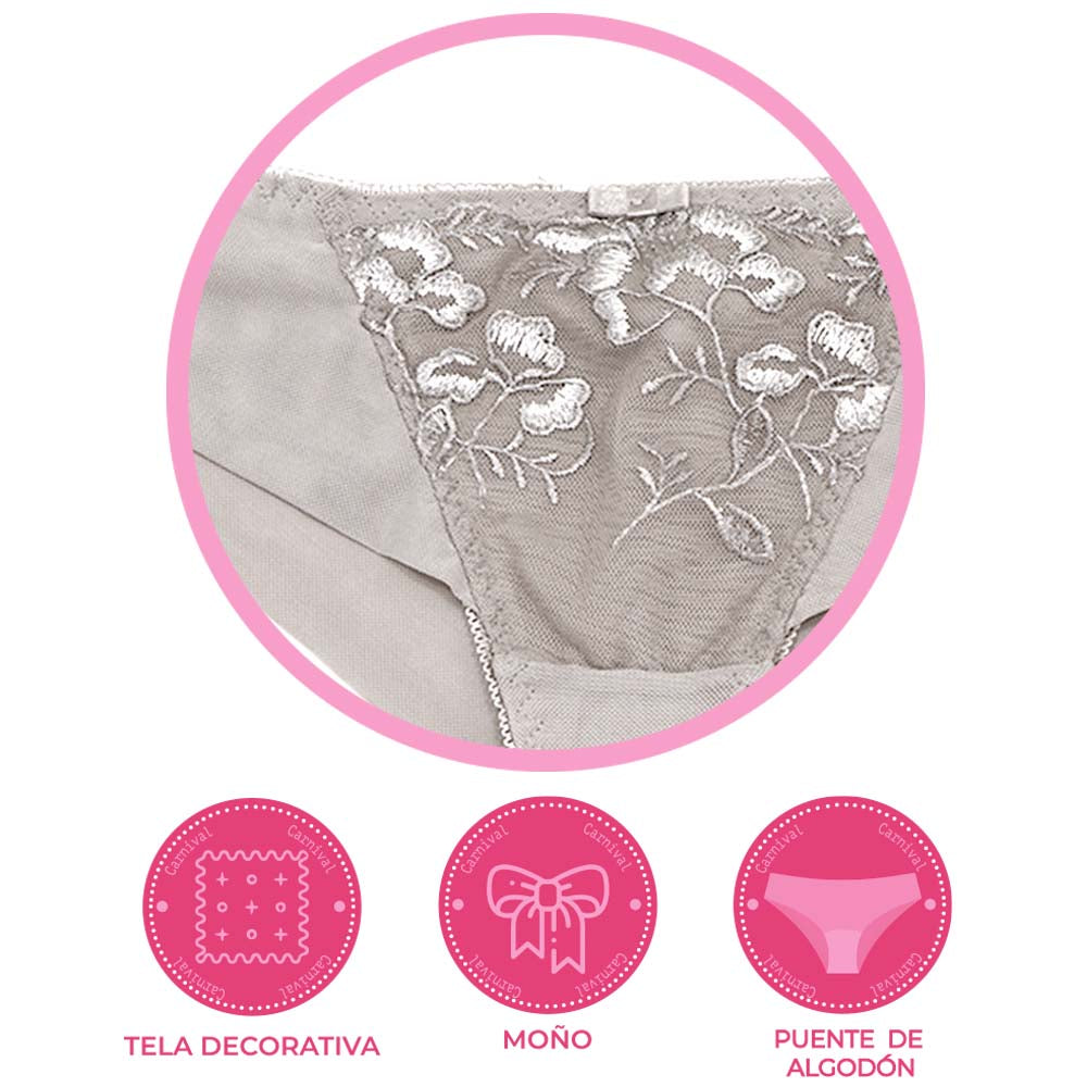 Pantie coordinable con aplicación de encaje 74353 Lady Carnival