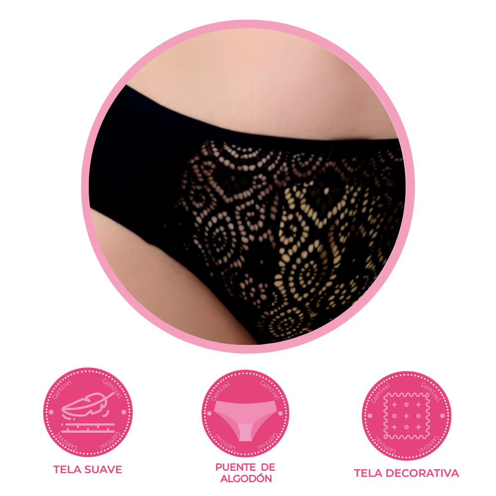 Pantie coordinable de talla extra con encaje 74380 Lady Carnival Carnival