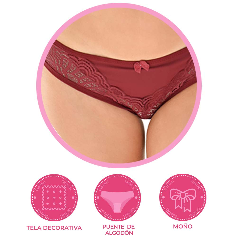 Pantie coordinable con detalles de encaje 74382 Carnival Carnival