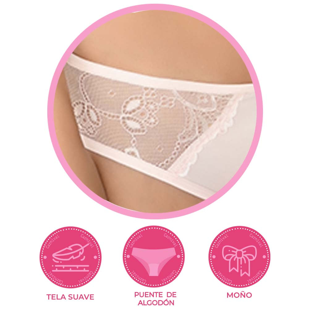 Pantie coordinable con detalles de encaje 74389 Carnival Carnival