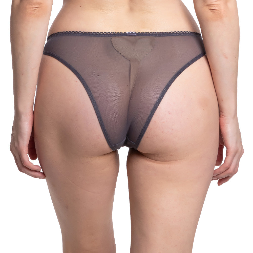 Panty coordinable gris con transparencias 74394 Carnival Carnival