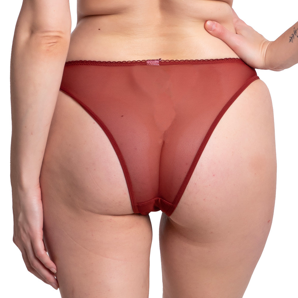 Panty coordinable vino con transparencias 74394 Carnival Carnival