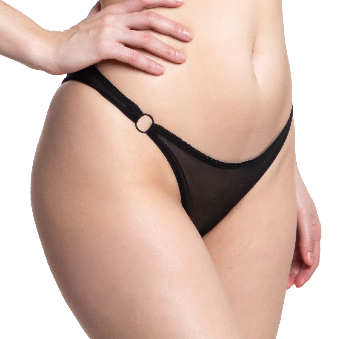 Black panty coordinated with transparencies 74394 Carnival