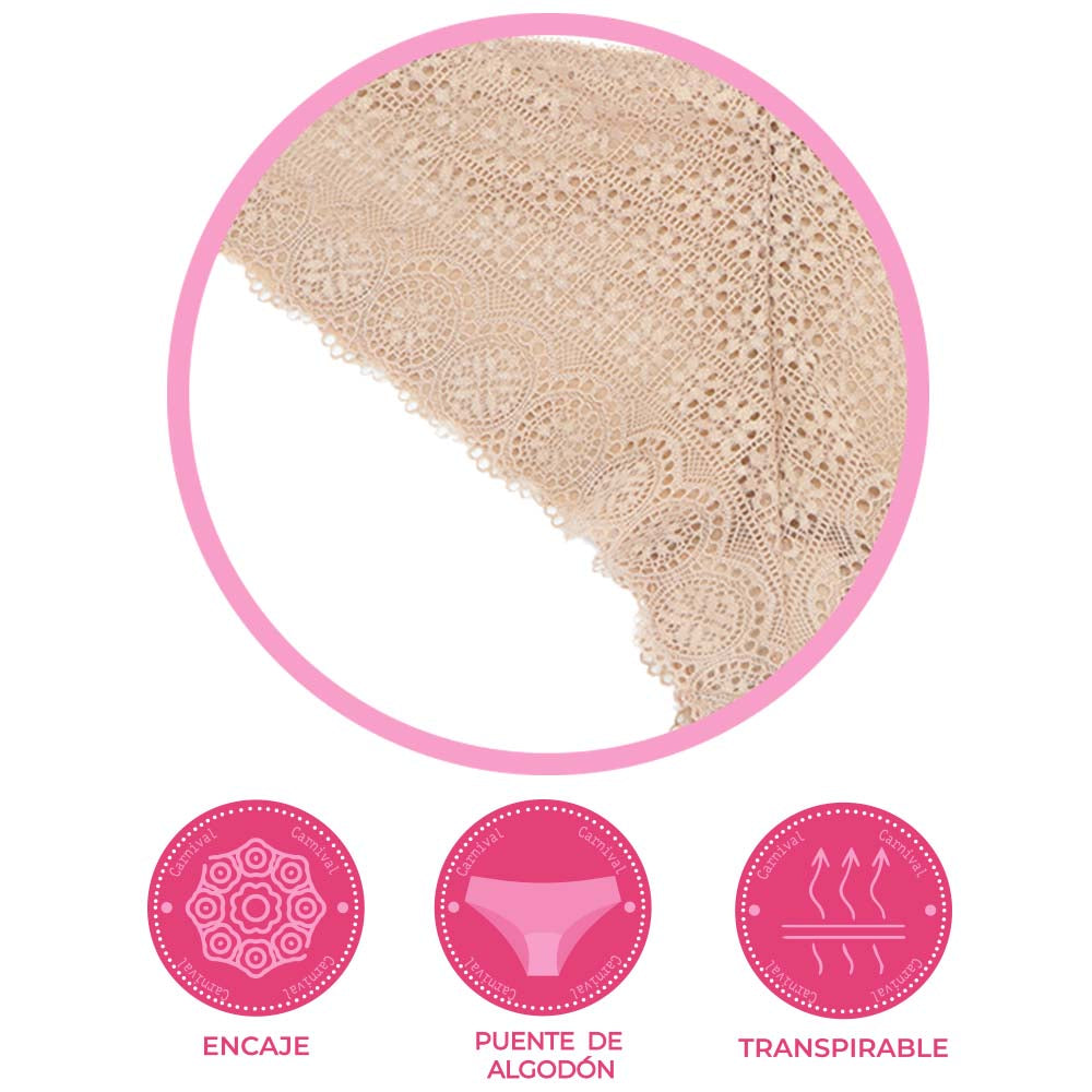 Pantie coordinable con encaje 74405 Lady Carnival Carnival