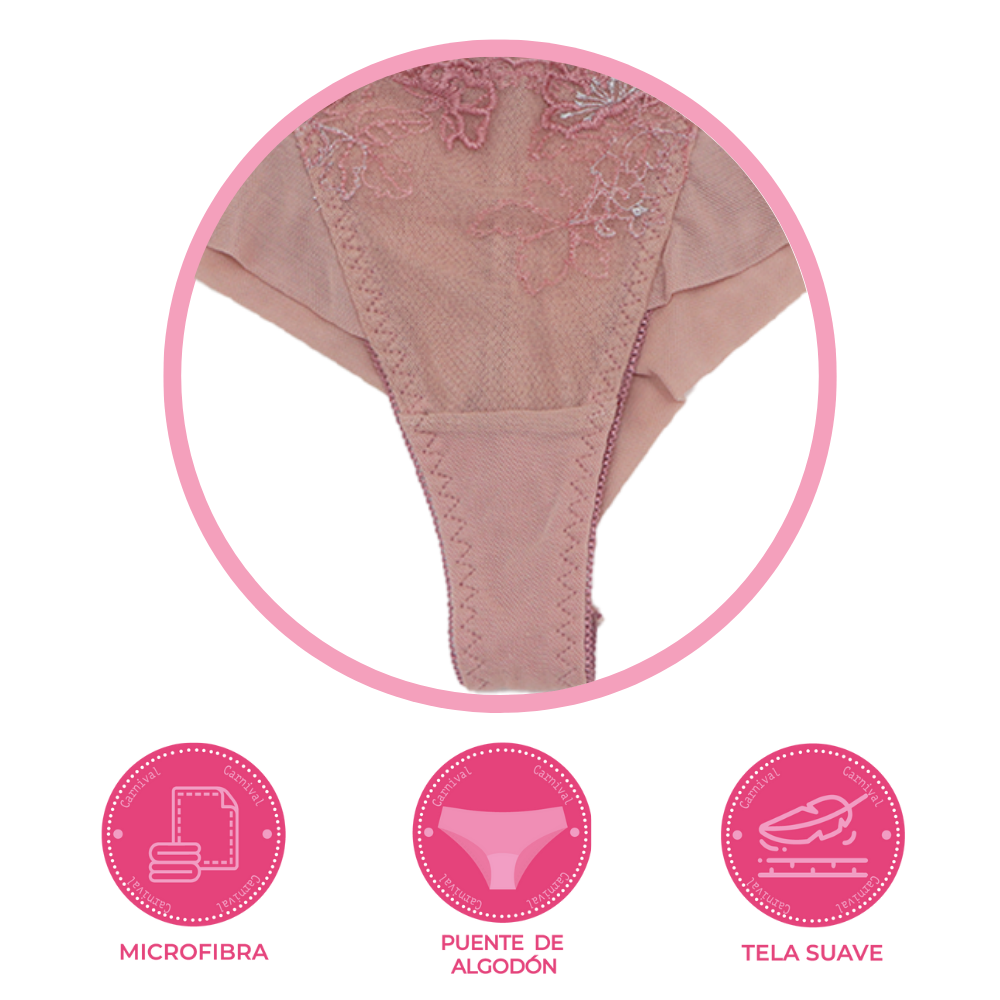Panty coordinable de corte brasileño rosa 74409 Lady Carnival