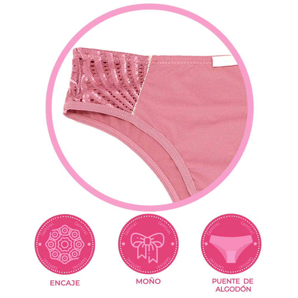 Pantie coordinable con detalles de encaje 74412 Lady Carnival Carnival