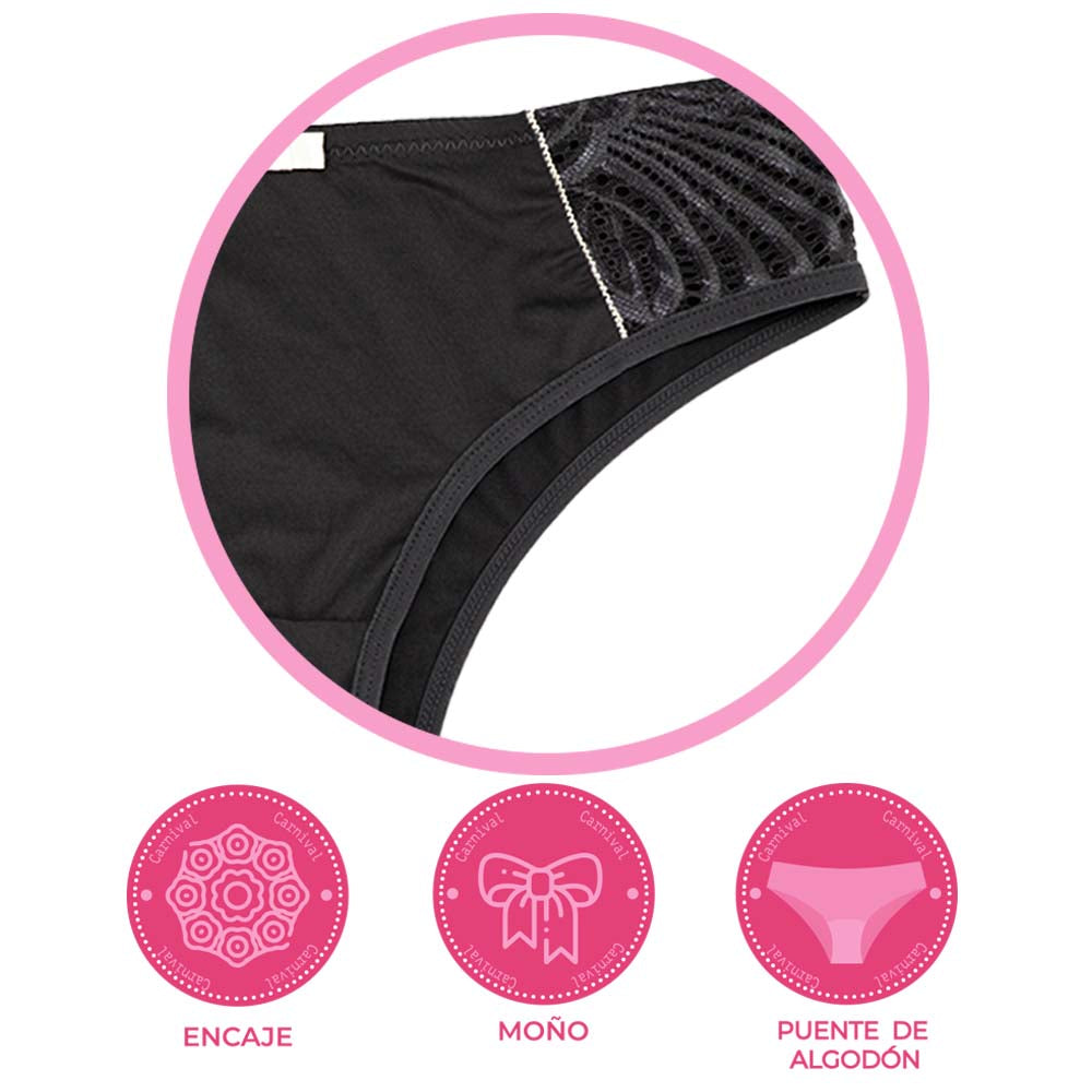 Pantie coordinable con detalles de encaje 74412 Lady Carnival Carnival