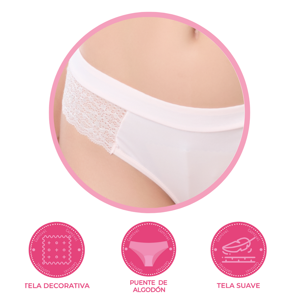 Bikini coordinable corte brasileño de tela satinada rosa 74426 Lady Carnival Carnival