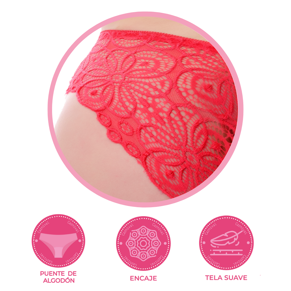 Pantie coordinable de talla extra con encaje 74443 Lady Carnival