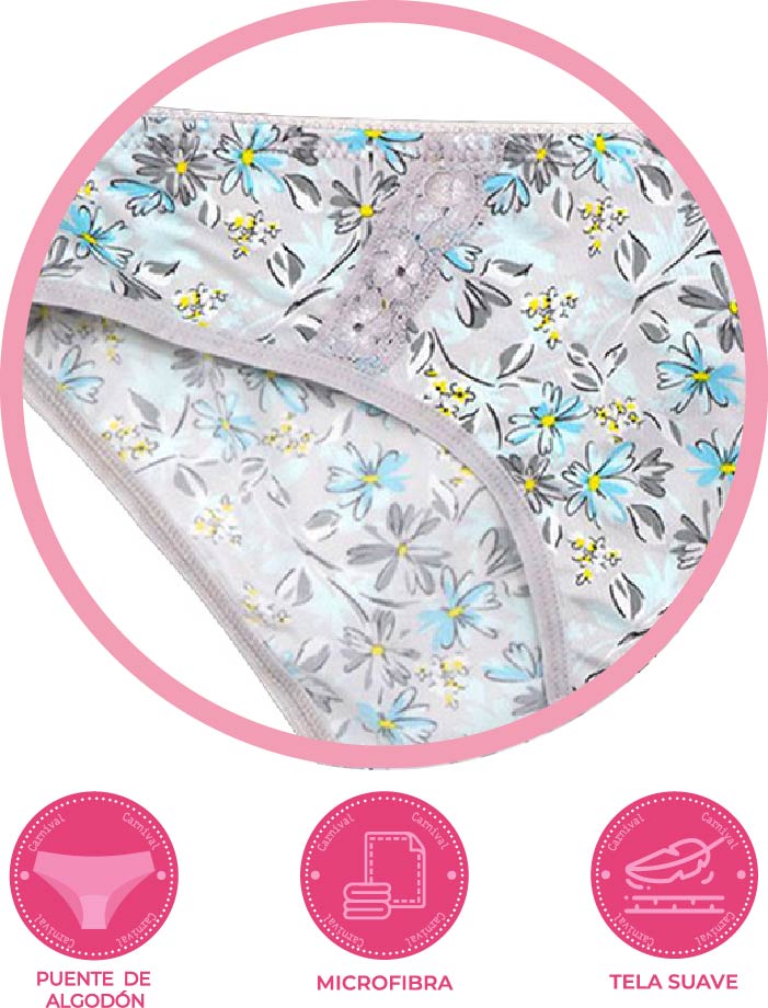 Panty coordinable de flores con detalles de encaje 74445 Carnival