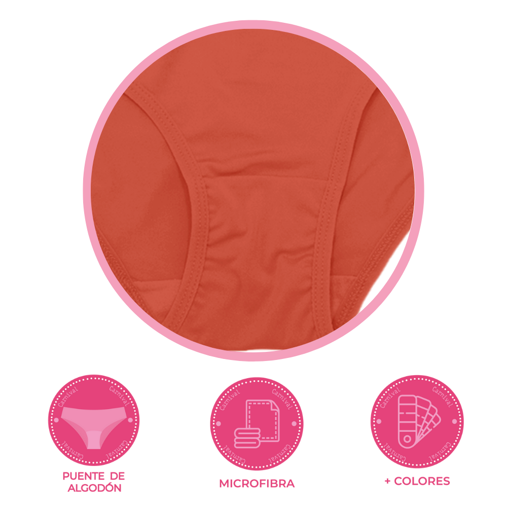 Panty coordinable corte hipster con aplicaciones de encaje naranja 74503 Carnival Carnival